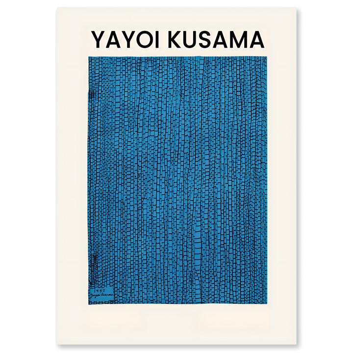 BLUE - Yayoi Kusama-inspirerede lærredtryk