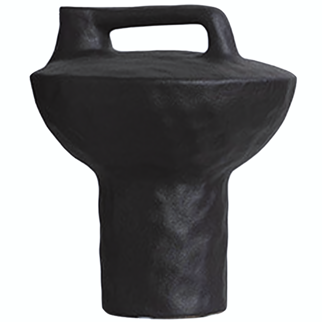 Wabi Ji Porzellan Vase 16" Large 'Coal Black'